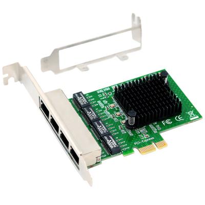 China Gigabit RTL8111F Chip Ethernet PC Server PC Server Left Network Card BWKN153 4 RJ45 1000M Network Adapter Card PCI Express Dual for sale