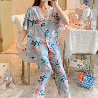 China QUICK DRY designer pajamas adultto designer pajamas women homewear set ladies sleepwear nightgowns sleepwear for sale