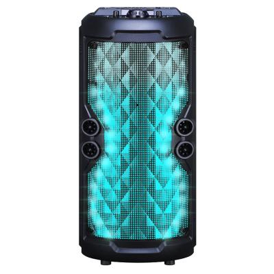 China Factory No Double 8 Inch Outdoor Portable Loudspeaker Loudspeaker Portable BT Speaker With Led Display for sale