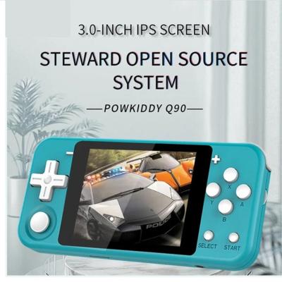 China IPS POWKIDDY Q90 3 Inch ABS Plastic Retro Game Console PS1 FC Handheld Game Console PS1 NG 16G 3000+ Game Player Box for sale