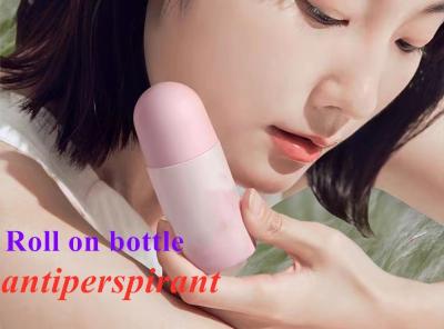 China Curved Shape Round Bottom portable Black Lip Tint Roller Bottle Perfume Container palm body odor underarm Roll on bottle for sale