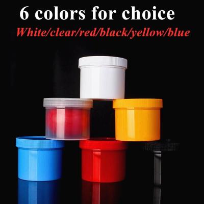 China 150ml 250ml 500ml White Black blue translucent Plastic Cosmetic Container PP Cream Jar Protein Powder PP jar for sale