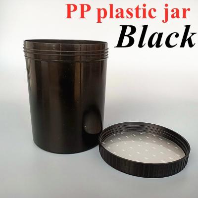 China Eco Friendly Black White PP Cosmetic Jar 250g 500g 1000g Plastic Cream Jar cosmetic jar for sale