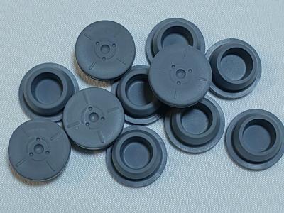 China Ethylene Oxide Medicine Stopper Sterilization Brominated Butyl Rubber Stopper Grey for sale