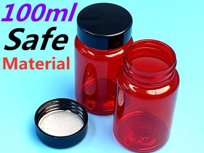 China 100cc 150cc PET Plastic Capsule Bottle Medicine Pill Vitamin tablet Bottle Container Plastic Pill Capsules Bottle for sale