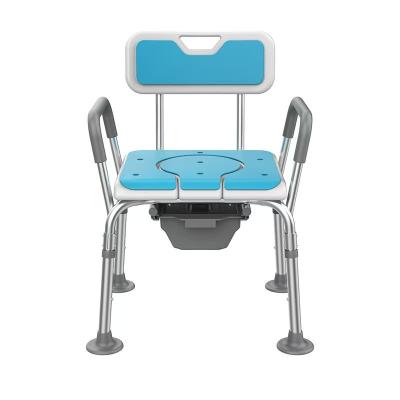 China Rehabilitation Therapy Elderly Disabled Pregnant Bathroom Bench Shower Chair With Handles for sale