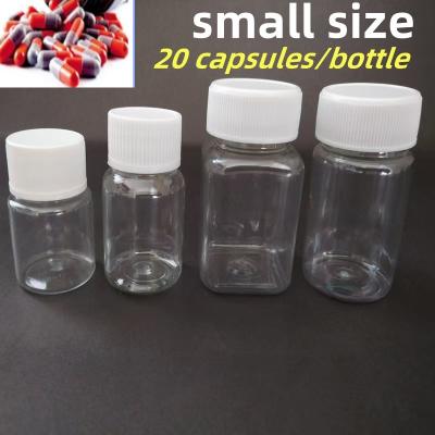 China 30ml PET Clear Tablet Capsule Pharmaceutical Plastic Packaging Plastic Capsule Bottle With Cap for sale