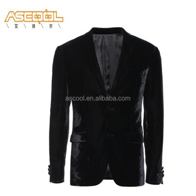 China New Style Anti-Shrink Black And Dark Blue Mens Polyester/Rayon Casual Blazer Tuxedo Suits for sale