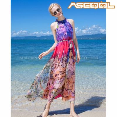 China Latest Manufacturer Anti-Static Women Floral Printed Women Dress for sale