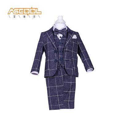 China Good quality cotton single breasted elastane thin fitted suit breathable best price for baby for sale