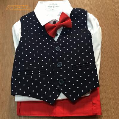 China Anti-shrink Advanced Customization Boys Formal Birthday Suits Infant Wedding Clothing Sets for sale