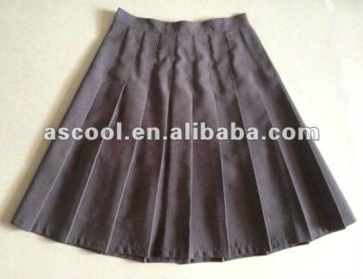 China New School Uniform Design 100% Polyester Pleated School Skirts, Gray Navy Uniform Skirts Black for sale