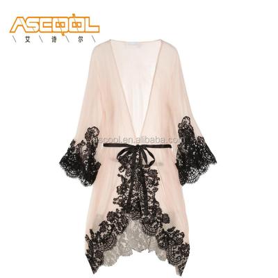 China Sale Breathable Polyester Ladies Sleepwear Top Sexy Sleep Dress Fashion 100% Silk Night Dress for sale