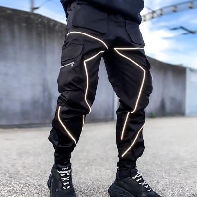 China 2022 New Arrivals Street Fashion Cool Hip Hop Pants Male Anti-Wrinkle Mens Tactical Cargo Pants Trousers With Stripped Pockets for sale