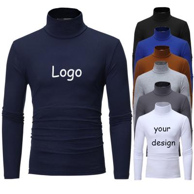 China Anti-wrinkle wholesale accept LOGO Casual Comfortable Plain T-shirt Slim Fit Knitted Cardigan Men's Sweater Long Sleeve Custom Collar Top for sale