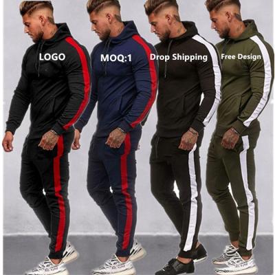 China Wholesale Price Breathable Custom Made Printed Embroidered 2 Piece Men Suit Organic Cotton Sweatsuit Set Outfits for sale