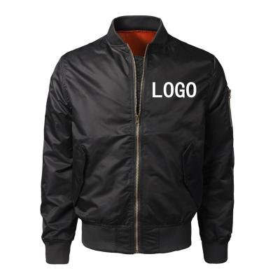 China Reversible Custom Made Men's Logo Embroidery Wholesale Bomber Jacket Winter College Bomber Jacket Men's Blank Bomber Jacket for sale