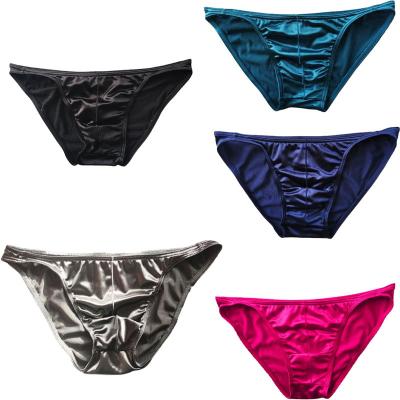 China Viable fashion men's boxer solid sexy briefs bright color bath briefs bulge pouch thong bikini panties G-string men's sex underwear for sale