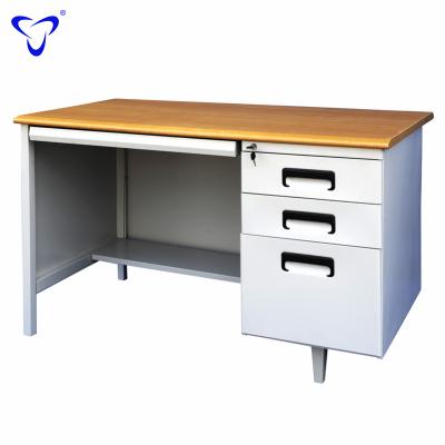 China China factory direct sale KD folding furniture metal desk steel desk with three drawers for sale