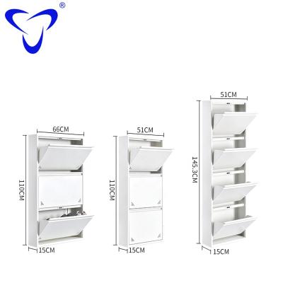 China (Size)Adjustable 4-Tier Shoe Rack Shoe Storage Organizer with Metal Shelves Easy for Household Multi-Layer Simple Move Space Saving Shoe Rack for sale