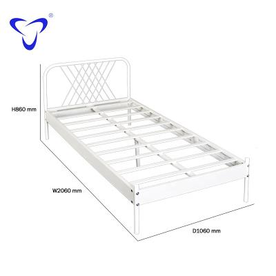 China Modern Hot Selling Iron Beds USA (Others) LIGHTWEIGHT Adjustable Single Metal Bed King Size Queen Size Frame Metal Steel GROUP Iron Beds for sale