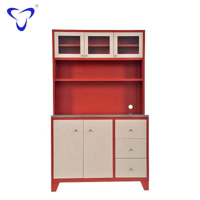 China Modern KD Metal Structure Kitchen Storage Cabinets Made In China for sale