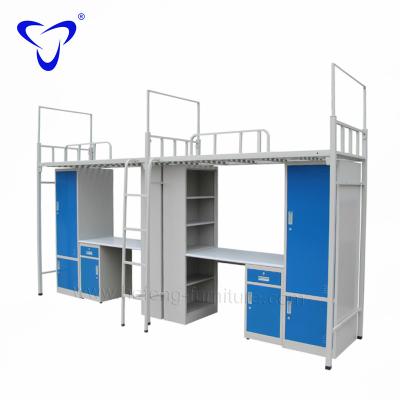 China Modern Steel School Bed Used Double Bunk Wrought Iron Beds for sale