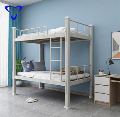 China (Size)Adjustable Double Bunk Bed Tube Metal Material High Quality Iron Style Type Modern Furniture Bedroom Original Dormitory Packing Certificate for sale