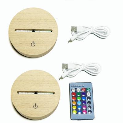 China Wholesale Decoration LED Night Light Base For 3d Acrylic Led Lamp USB Switch Night Light for sale