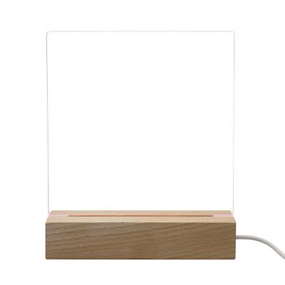 China EUROPEAN Hot Sale White Acrylic 4-5mm Sheet OEM Acrylic Dish With Wooden Lamp Base Baby Night Light for sale