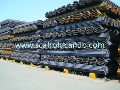 China Best price and quality painted galvanized scaffolding steel pipe, GI tube for construction project BS 1139, 48.3*6000mmL for sale