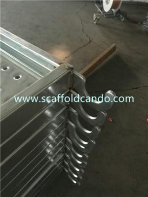 China Good loading capacity Q235 scaffolding galvanized catwalk steel plank metal board with hooks 2100mm 1800mm 1829mm for sale