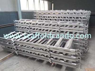 China Good loading capacity 550*2370mm 8 steps scaffolding galvanized steel ladder for 2000*1500mm Ringlock scaffolding for sale