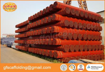 China Painted Q235 scaffolding steel tubes 6 meters with 48.3mm O.D. for Indonesia market for sale