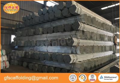 China EN10219 BS1139 scaffolding hot dipped galvanized tube with 6 M in South east market for sale