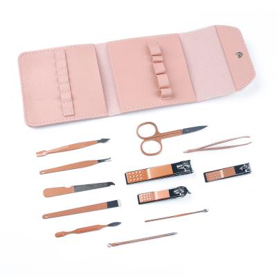 China New Type Eco-friendly Hot Sale Manicure Set Set Of Nail Clippers And Pedicure 11 Pcs With Fashion Package for sale