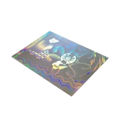 China Transparent Holographic Trade Insurance PVC Card Custom Hologram Covered Holographic Covered Sticker for sale