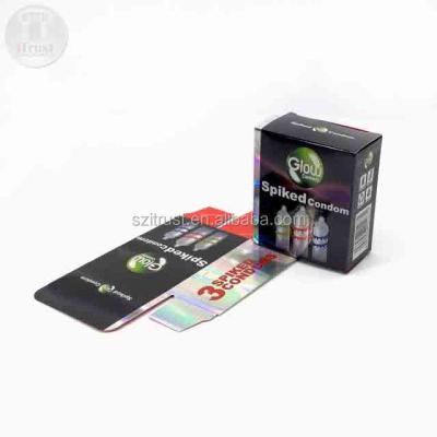 China Disposable Offset Hologram 3D Package Holographic Box For Condom for sale