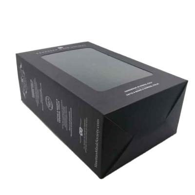 China Disposable Wigs High Quality Color Printed Paper Box Packing Black Package for sale