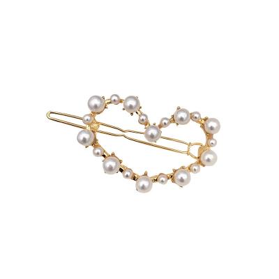 China ALLOY Customized Wholesale Exquisite Aluminum Alloy Pearl Gold Hairpin for sale