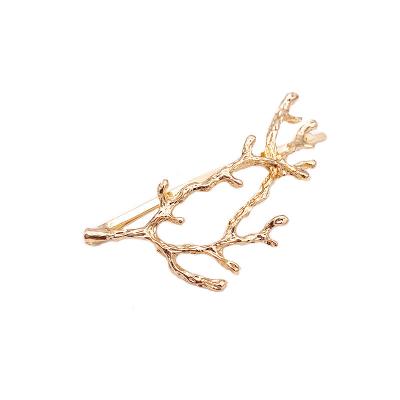 China Trendy Vintage Gold Silver Tree Hair Clips Girls Ally Branch Hairpins Shape Hairpins Lady Elegance Metal Hair Accessories For Women for sale