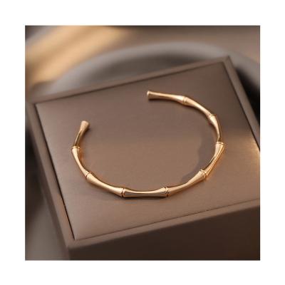 China 2021 new arrivals bamboo bracelet female friendship bracelet temperament high-grade fashionable copper bracelets for sale