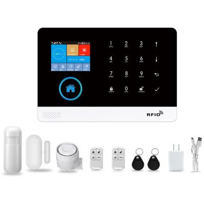 China Tuya Life Smart Home Security WIFI GSM Alarm System 99 Radio Zone Touch Keypad LCD Wireless Support Alexa and Google Home YT103T for sale