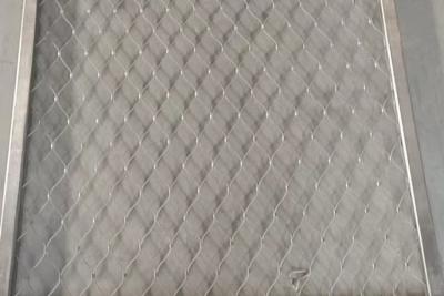 China 25mm*25mm Stainless Cable Mesh Strong Wire Rope Mesh Net Black for sale