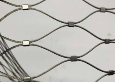 China 2.5mm Stainless Cable Mesh Black Oxidized Zoo Aviary Mesh for sale