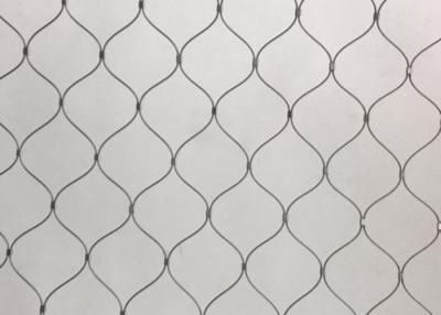 China PVC Coated Zoo Netting 40mm*40mm Ferruled Rope Mesh Stainless Steel for sale