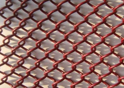 China Red 2mm Decorative Metal Wire Mesh Decorative Mesh For Cabinets for sale