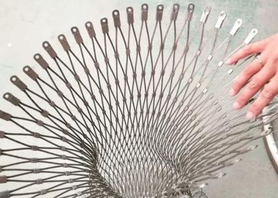 China Ferruled Heavy Duty Rope Net Fence 2.0mm Wire Metal Netting Mesh for sale