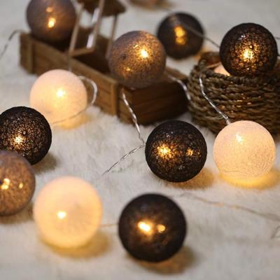 China Fantasy LED Daily Battery Operated Cotton Ball Lights Thailand for Indoor Bedroom Home Decor for sale