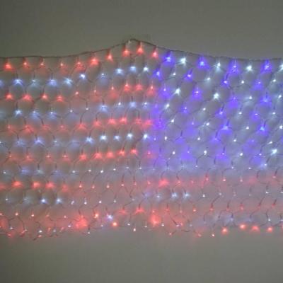 China 2MX1M National Outdoor Decorative America National Day USA Led Flags Net Lights Led 5MM Faceted String Lights for sale